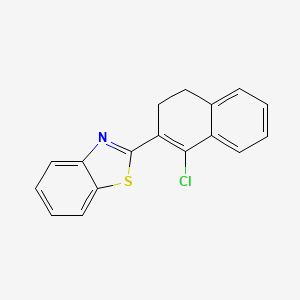 molecular formula C17H12ClNS B15444730 2-(1-Chloro-3,4-dihydronaphthalen-2-yl)-1,3-benzothiazole CAS No. 63682-87-1