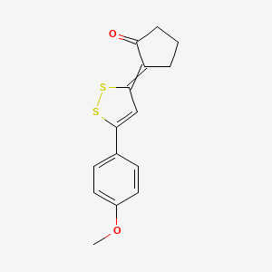 molecular formula C15H14O2S2 B15444760 2-[5-(4-Methoxyphenyl)-3H-1,2-dithiol-3-ylidene]cyclopentan-1-one CAS No. 65346-55-6