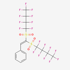 B15444769 [2,2-Bis(1,1,2,2,3,3,4,4,4-nonafluorobutane-1-sulfonyl)ethenyl]benzene CAS No. 63551-09-7