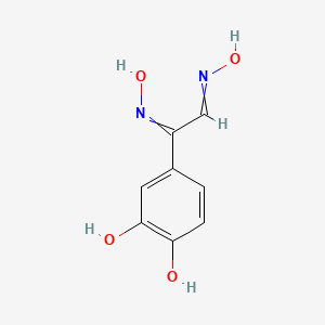 molecular formula C8H8N2O4 B15444790 4-[N-hydroxy-C-(hydroxyiminomethyl)carbonimidoyl]benzene-1,2-diol CAS No. 65561-73-1