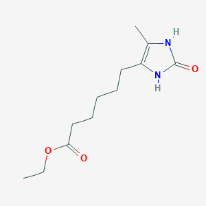 molecular formula C12H20N2O3 B15444884 Ethyl 6-(5-methyl-2-oxo-1,3-dihydroimidazol-4-yl)hexanoate CAS No. 63466-47-7