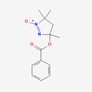 molecular formula C13H16N2O3 B15444903 3,5,5-Trimethyl-1-oxo-4,5-dihydro-3H-1lambda~5~-pyrazol-3-yl benzoate CAS No. 65441-83-0