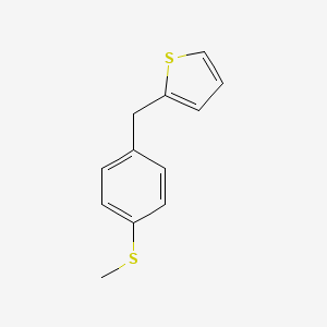 molecular formula C12H12S2 B15444995 2-{[4-(Methylsulfanyl)phenyl]methyl}thiophene CAS No. 63877-92-9