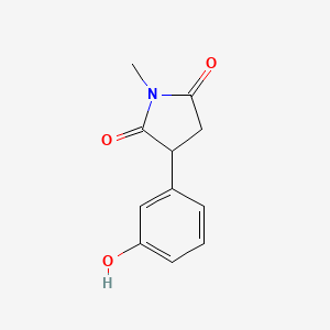 molecular formula C11H11NO3 B15445041 3-(3-Hydroxyphenyl)-1-methylpyrrolidine-2,5-dione CAS No. 63626-81-3