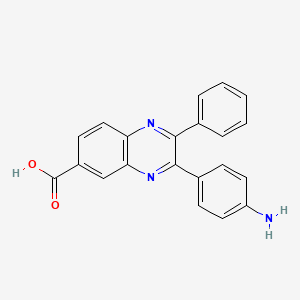 3-(4-Aminophenyl)-2-phenylquinoxaline-6-carboxylic acid