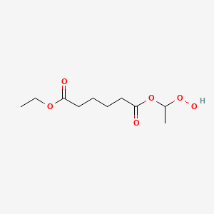 Ethyl 1-hydroperoxyethyl hexanedioate