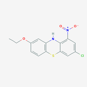 B15445811 3-Chloro-8-ethoxy-1-nitro-10H-phenothiazine CAS No. 63137-49-5