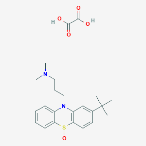 B15446755 Phenothiazine, 2-tert-butyl-10-(3-dimethylaminopropyl)-, 5-oxide, monooxalate salt CAS No. 63834-16-2