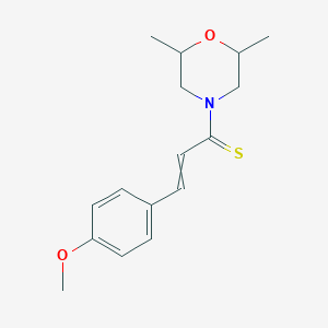 1-(2,6-Dimethylmorpholin-4-yl)-3-(4-methoxyphenyl)prop-2-ene-1-thione