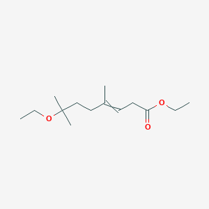 Ethyl 7-ethoxy-4,7-dimethyloct-3-enoate