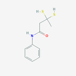 N-Phenyl-3,3-bis(sulfanyl)butanamide