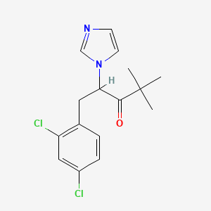 molecular formula C16H18Cl2N2O B15447799 1-(2,4-Dichlorophenyl)-2-(1H-imidazol-1-yl)-4,4-dimethylpentan-3-one CAS No. 63191-52-6