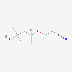 B154478 3-(4-Hydroxy-4-methylpentan-2-yl)oxypropanenitrile CAS No. 10141-15-8