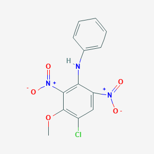 molecular formula C13H10ClN3O5 B15447809 4-Chloro-3-methoxy-2,6-dinitro-N-phenylaniline CAS No. 62530-17-0