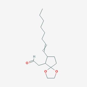 molecular formula C17H28O3 B15447826 [7-(Oct-1-en-1-yl)-1,4-dioxaspiro[4.4]nonan-6-yl]acetaldehyde CAS No. 62561-13-1