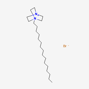 molecular formula C22H45BrN2 B15447879 4-Aza-1-azoniabicyclo[2.2.2]octane, 1-hexadecyl-, bromide CAS No. 62634-16-6