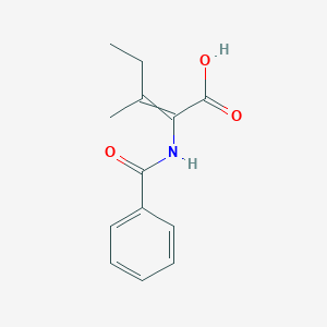 molecular formula C13H15NO3 B15447890 2-Benzamido-3-methylpent-2-enoic acid CAS No. 63158-22-5