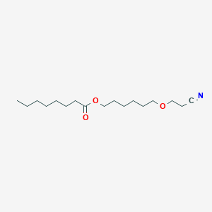 molecular formula C17H31NO3 B15447908 6-(2-Cyanoethoxy)hexyl octanoate CAS No. 62585-46-0