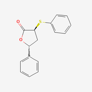 (3S,5R)-5-Phenyl-3-(phenylsulfanyl)oxolan-2-one