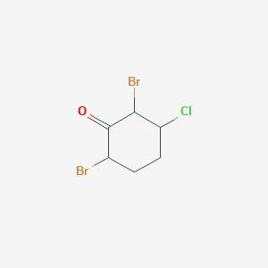 2,6-Dibromo-3-chlorocyclohexan-1-one