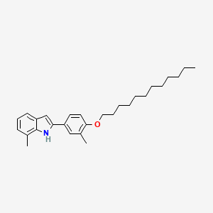 molecular formula C28H39NO B15447946 2-[4-(Dodecyloxy)-3-methylphenyl]-7-methyl-1H-indole CAS No. 62613-61-0