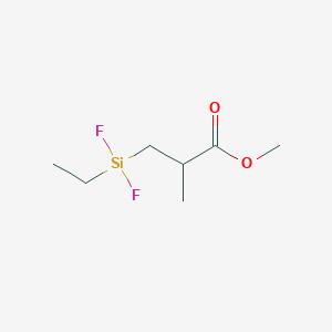 molecular formula C7H14F2O2Si B15448061 Methyl 3-[ethyl(difluoro)silyl]-2-methylpropanoate CAS No. 63620-09-7