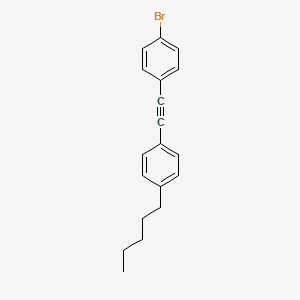 molecular formula C19H19Br B15448087 1-Bromo-4-[(4-pentylphenyl)ethynyl]benzene CAS No. 62856-46-6