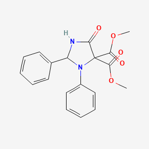 molecular formula C19H18N2O5 B15448090 4,4-Imidazolidinedicarboxylic acid, 5-oxo-2,3-diphenyl-, dimethyl ester CAS No. 62871-96-9