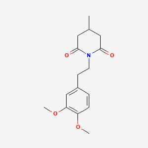 molecular formula C16H21NO4 B15448127 N-(3,4-Dimethoxyphenethyl)-3-methylglutarimide CAS No. 62681-55-4