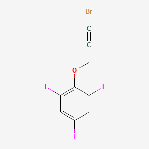 molecular formula C9H4BrI3O B15448141 2-[(3-Bromoprop-2-yn-1-yl)oxy]-1,3,5-triiodobenzene CAS No. 62764-24-3