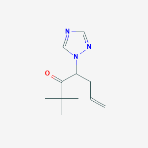 2,2-Dimethyl-4-(1H-1,2,4-triazol-1-yl)hept-6-en-3-one