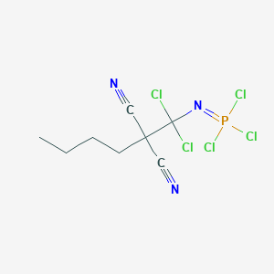 N-(1,1-Dichloro-2,2-dicyanohexyl)phosphorimidic trichloride