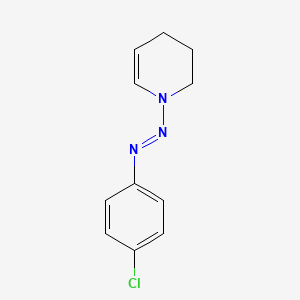 molecular formula C11H12ClN3 B15448186 1-[(E)-(4-Chlorophenyl)diazenyl]-1,2,3,4-tetrahydropyridine CAS No. 62499-21-2