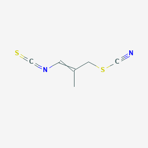 molecular formula C6H6N2S2 B15448223 3-Isothiocyanato-2-methylprop-2-en-1-yl thiocyanate CAS No. 62927-36-0