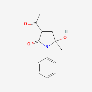 molecular formula C13H15NO3 B15448252 3-Acetyl-5-hydroxy-5-methyl-1-phenylpyrrolidin-2-one CAS No. 62672-63-3