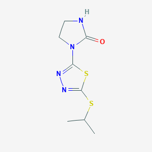 1-{5-[(Propan-2-yl)sulfanyl]-1,3,4-thiadiazol-2-yl}imidazolidin-2-one