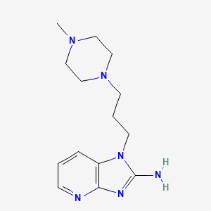 molecular formula C14H22N6 B15448276 1-[3-(4-Methylpiperazin-1-yl)propyl]-1H-imidazo[4,5-b]pyridin-2-amine CAS No. 62553-72-4