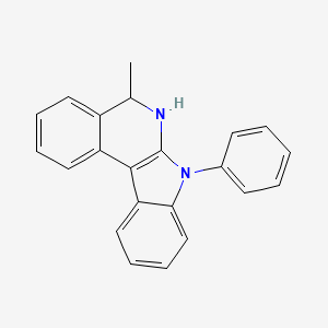 molecular formula C22H18N2 B15448287 5-Methyl-7-phenyl-6,7-dihydro-5H-indolo[2,3-c]isoquinoline CAS No. 62729-13-9