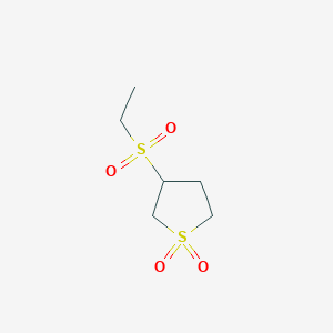 3-(Ethanesulfonyl)-1lambda~6~-thiolane-1,1-dione