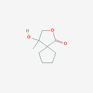 molecular formula C9H14O3 B15448374 4-Hydroxy-4-methyl-2-oxaspiro[4.4]nonan-1-one CAS No. 62484-80-4