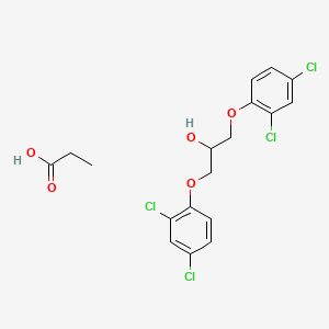 1,3-Bis(2,4-dichlorophenoxy)propan-2-ol;propanoic acid