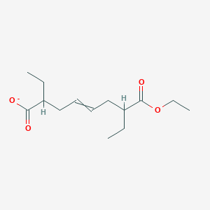 molecular formula C14H23O4- B15448409 7-(Ethoxycarbonyl)-2-ethylnon-4-enoate CAS No. 62456-94-4