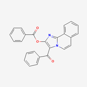 molecular formula C25H16N2O3 B15448414 Methanone, [2-(benzoyloxy)imidazo[2,1-a]isoquinolin-3-yl]phenyl- CAS No. 62471-98-1