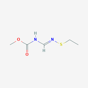 molecular formula C5H10N2O2S B15448424 methyl N-[(E)-ethylsulfanyliminomethyl]carbamate 