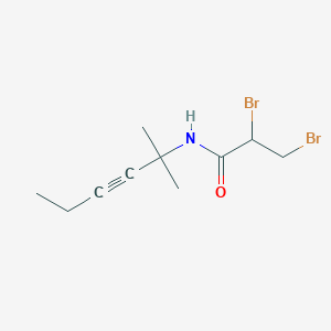 molecular formula C10H15Br2NO B15448448 2,3-Dibromo-N-(2-methylhex-3-yn-2-yl)propanamide CAS No. 62479-94-1