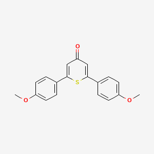 molecular formula C19H16O3S B15448492 2,6-bis(4-methoxyphenyl)-4H-thiopyran-4-one CAS No. 62461-55-6