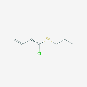 molecular formula C7H11ClSe B15448524 1-Chloro-1-(propylselanyl)buta-1,3-diene CAS No. 62807-62-9