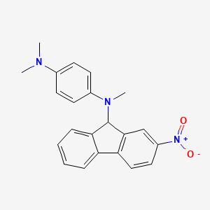 N~1~,N~1~,N~4~-Trimethyl-N~4~-(2-nitro-9H-fluoren-9-yl)benzene-1,4-diamine