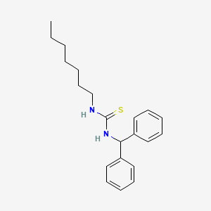 N-(Diphenylmethyl)-N'-heptylthiourea