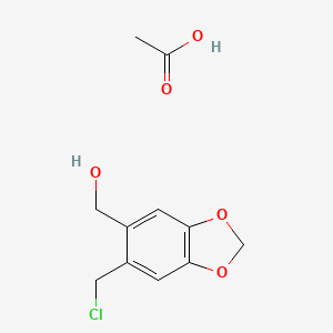 molecular formula C11H13ClO5 B15448614 Acetic acid;[6-(chloromethyl)-1,3-benzodioxol-5-yl]methanol CAS No. 62869-45-8